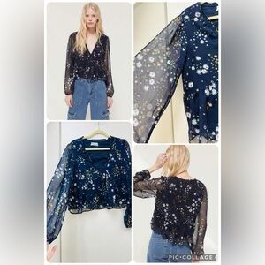 Urban Outfitters | Hazel Lace Trim Babydoll Top | Size: Large